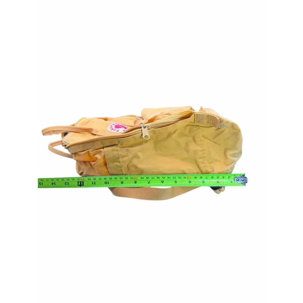 Fjällräven Kånken Classic Backpack Yellow Ochre Pink Logo Worn Strap 16L